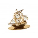 CRYSTOCRAFT Free Stand Figurine "Pirate Boat" with Swarovski Crystals